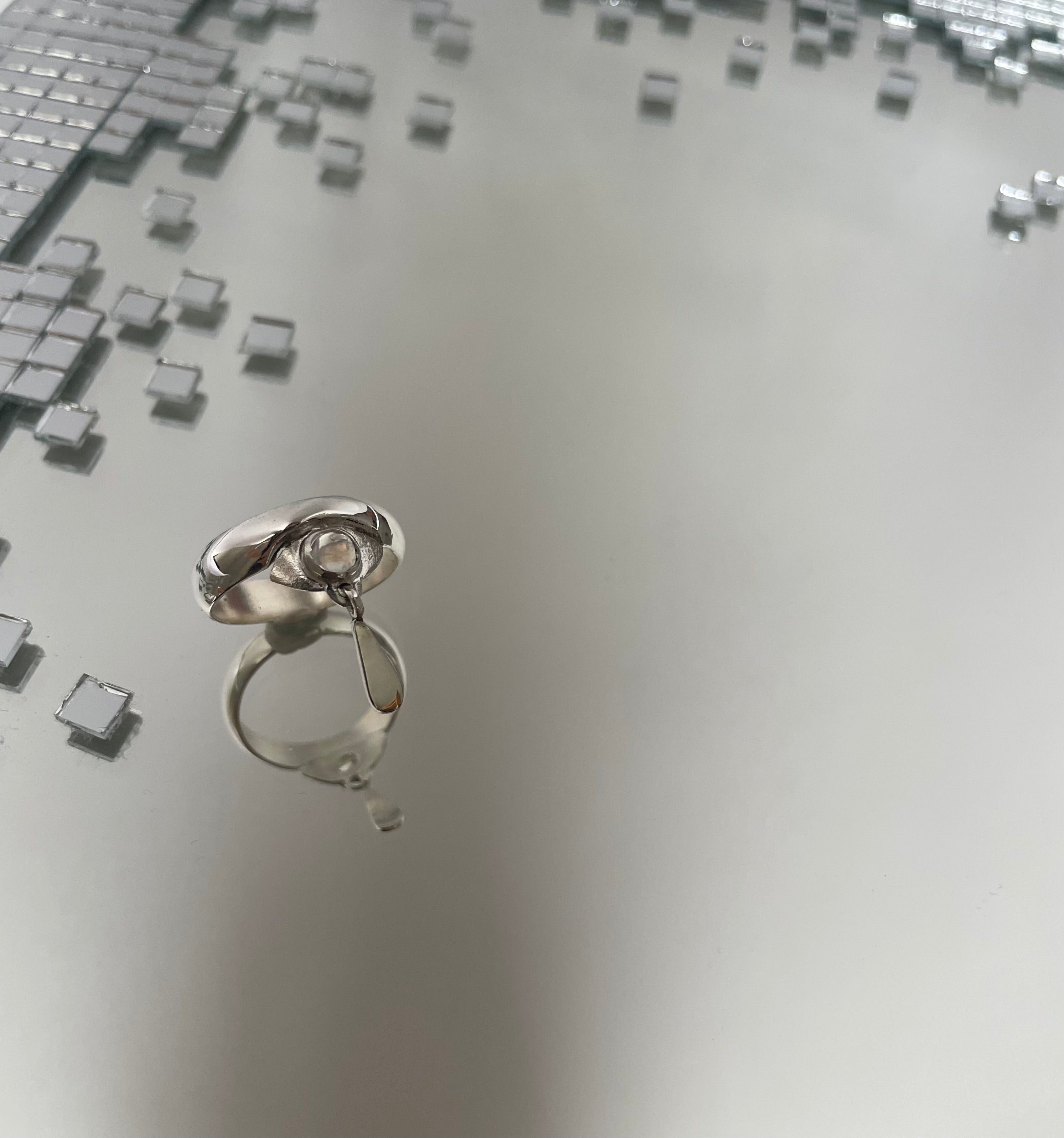 Bague Breloque Mélancolie Moonstone